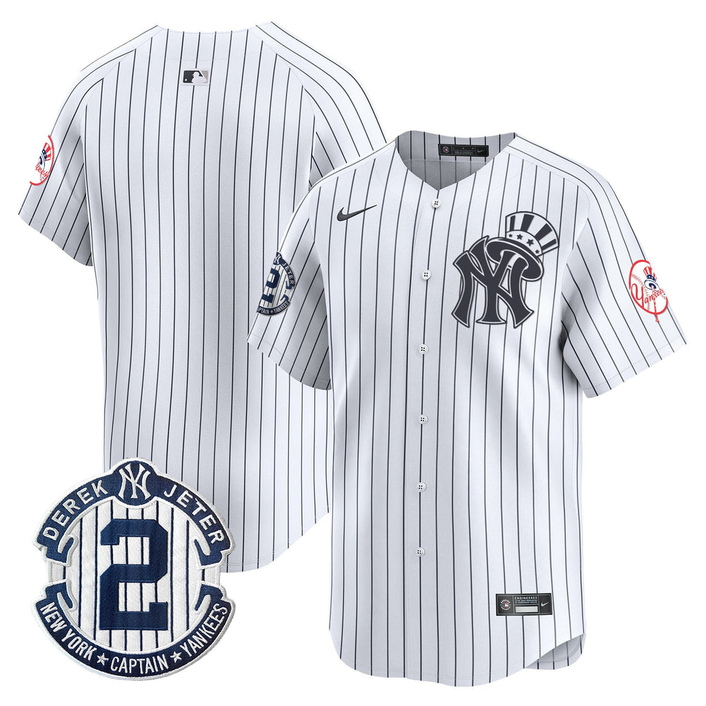 Men’s New York Derek Jeter Patch Vapor Premier Limited Jersey V2