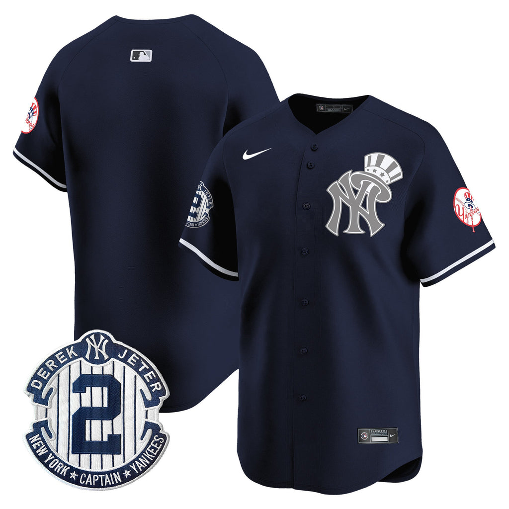 Men’s New York Derek Jeter Patch Vapor Premier Limited Jersey V2