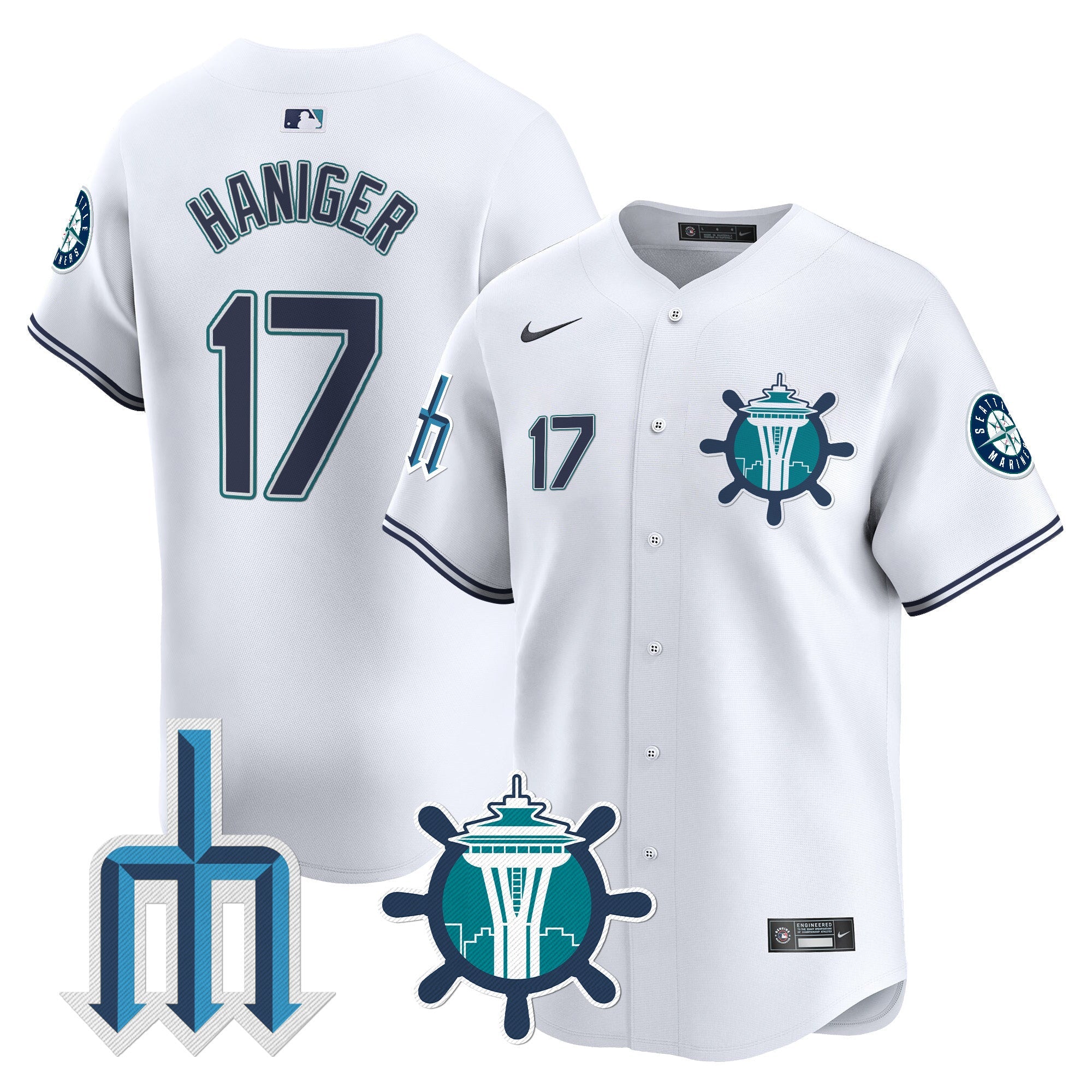 Men’s Seattle Trident Patch Vapor Premier Limited Jersey