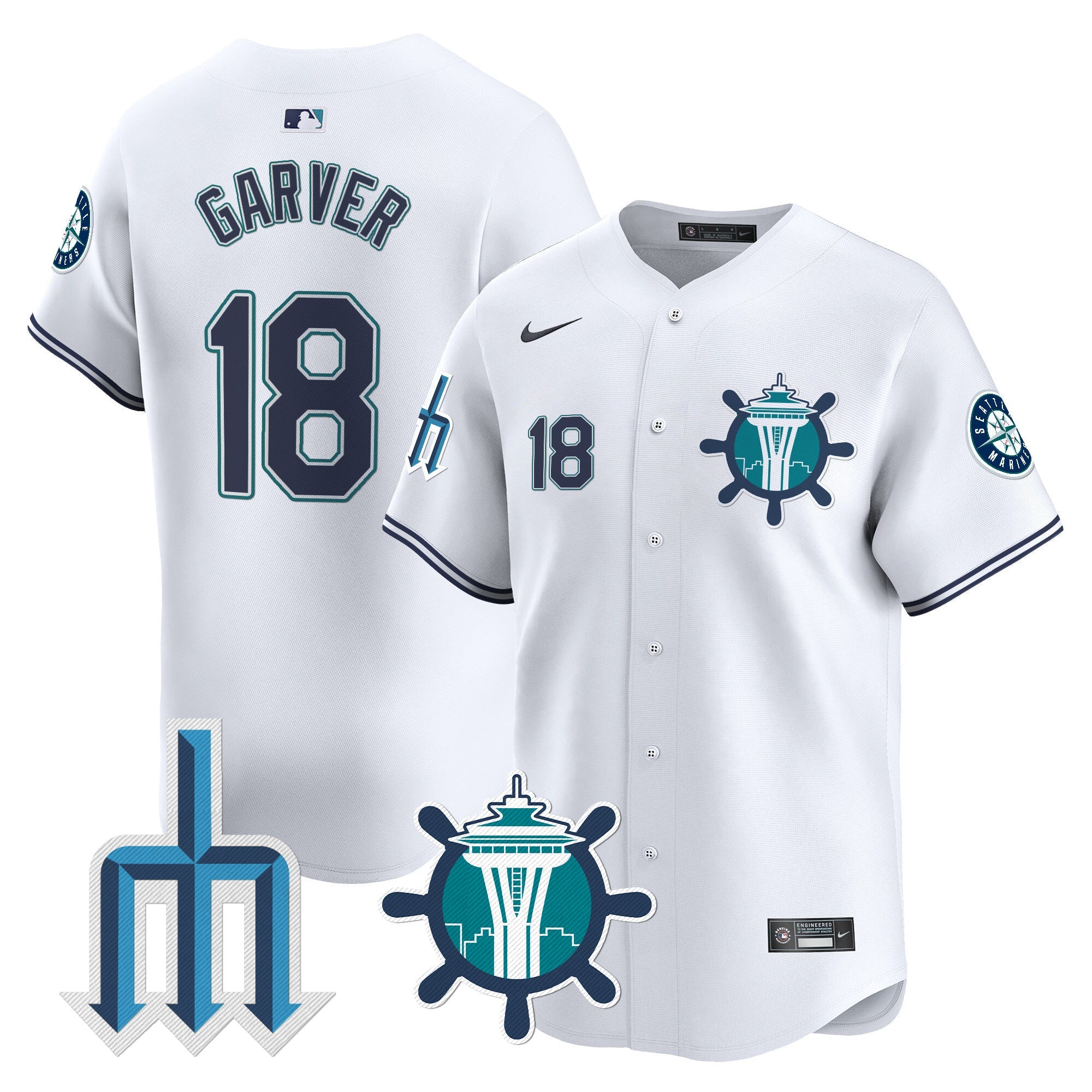 Men’s Seattle Trident Patch Vapor Premier Limited Jersey