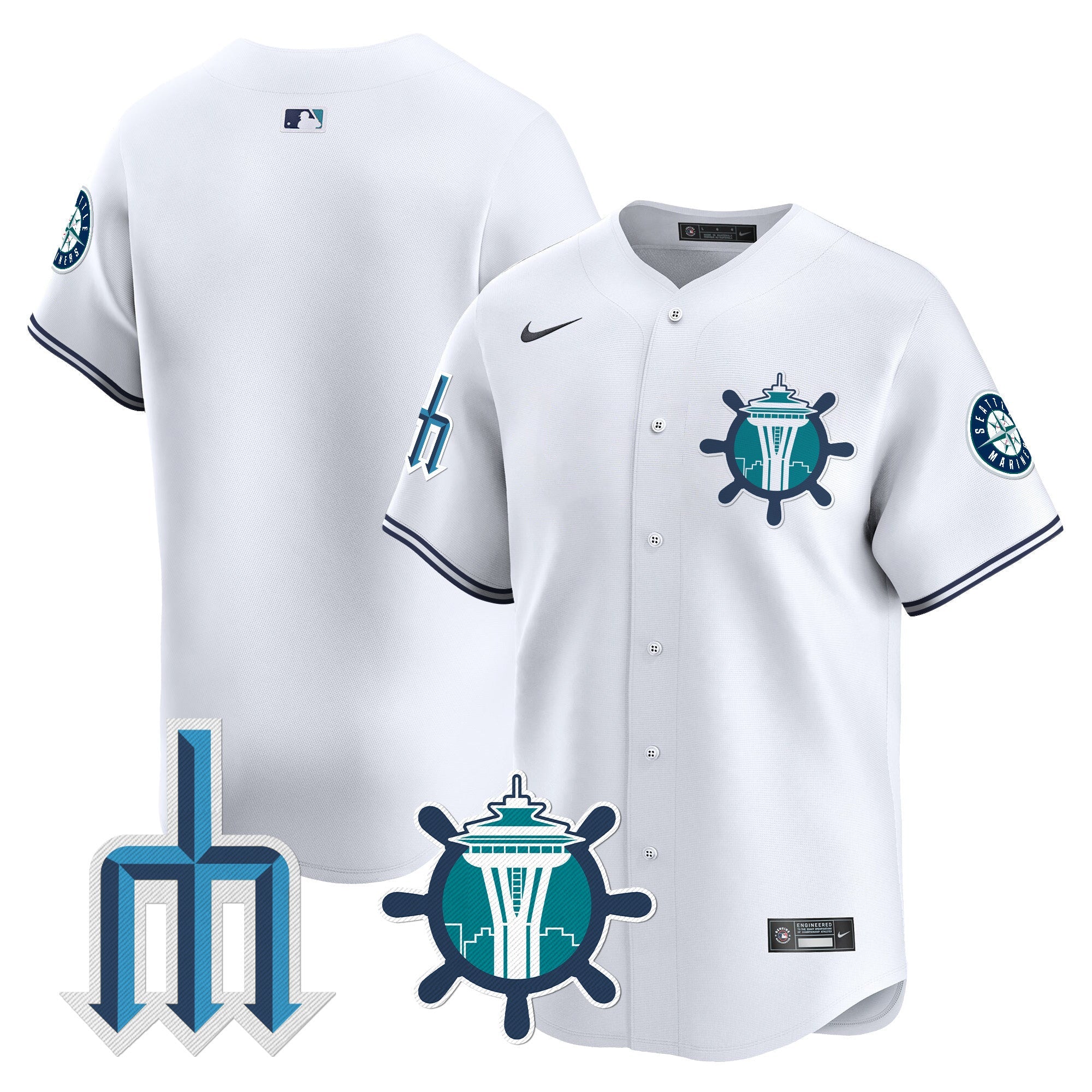 Men’s Seattle Trident Patch Vapor Premier Limited Jersey