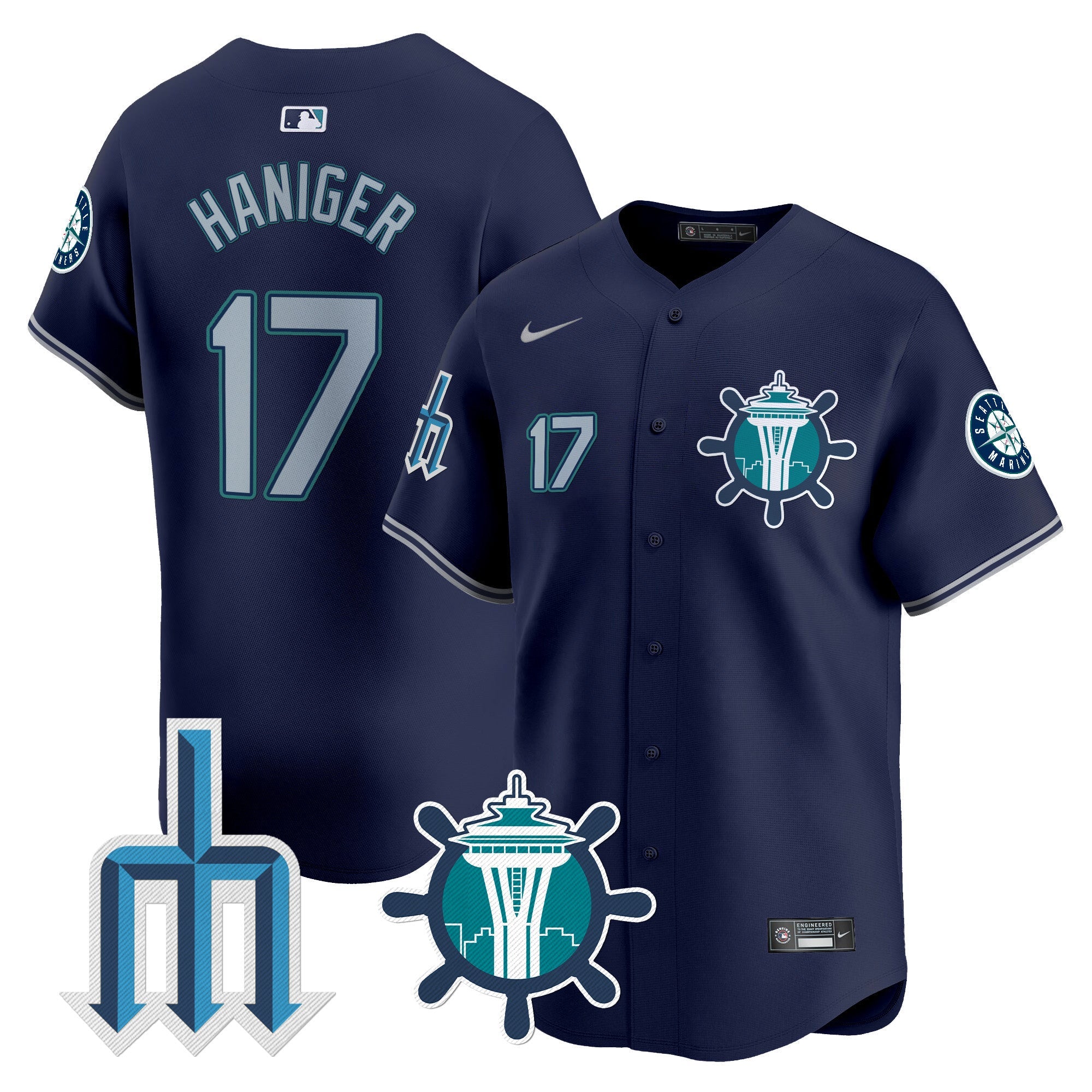Men’s Seattle Trident Patch Vapor Premier Limited Jersey