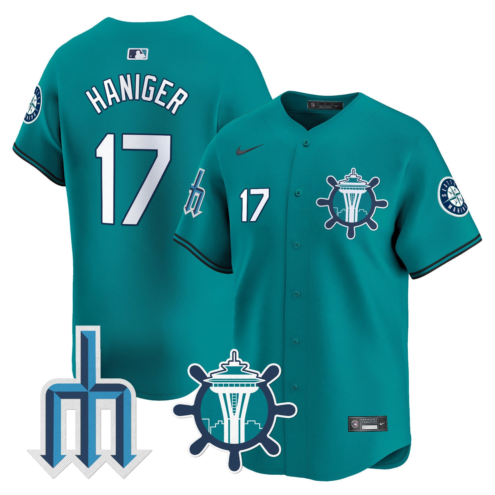 Men’s Seattle Trident Patch Vapor Premier Limited Jersey