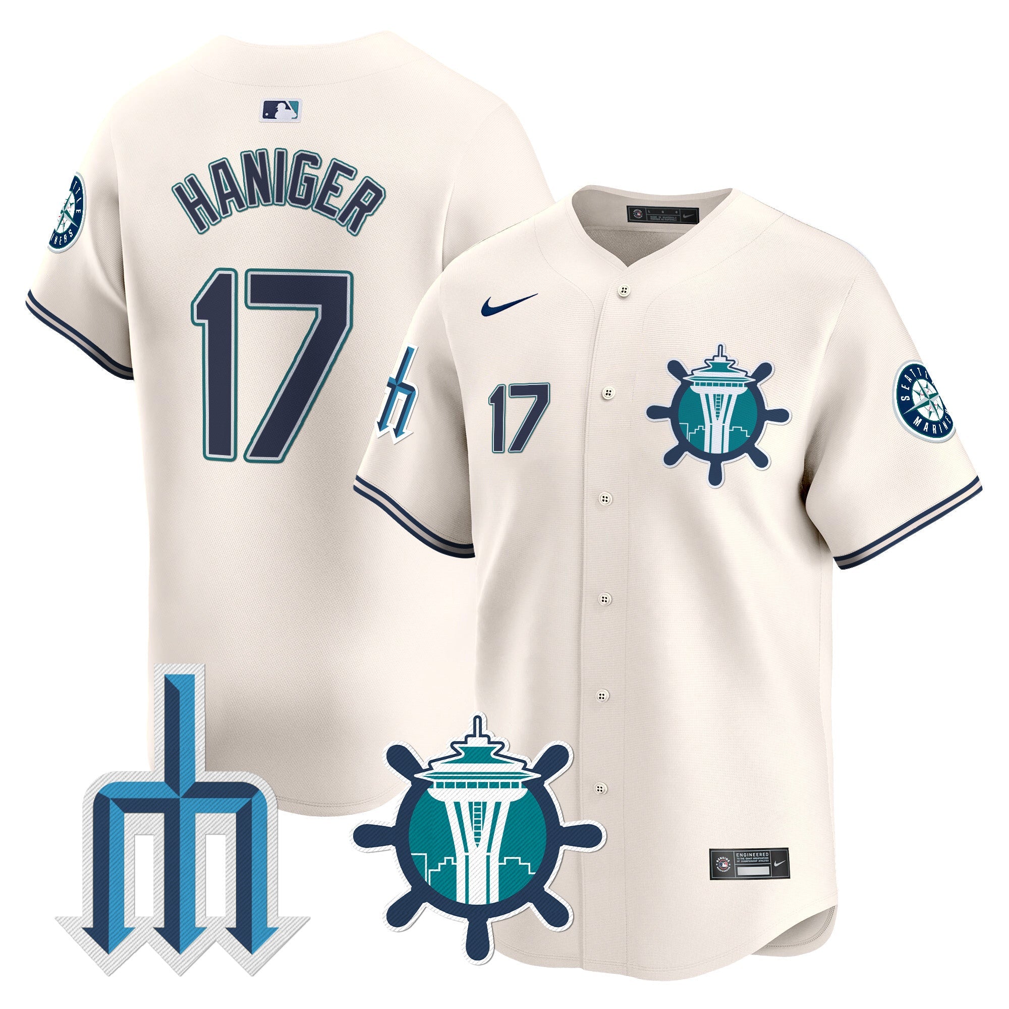 Men’s Seattle Trident Patch Vapor Premier Limited Jersey
