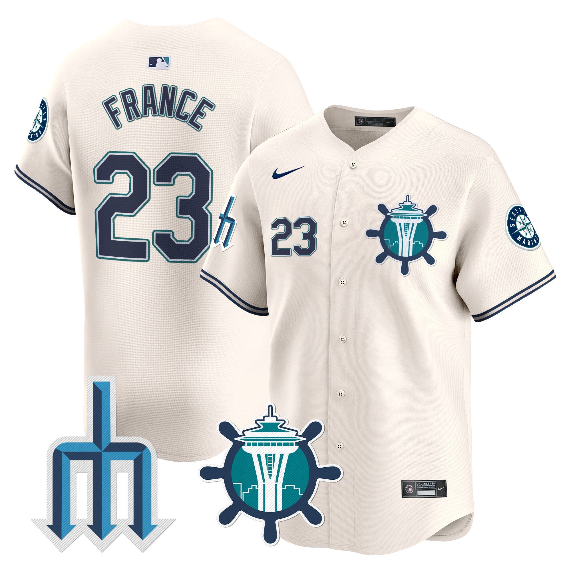 Men’s Seattle Trident Patch Vapor Premier Limited Jersey