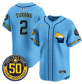 Men’s Milwaukee Golden 50th Anniversary Patch Vapor Premier Limited Jersey