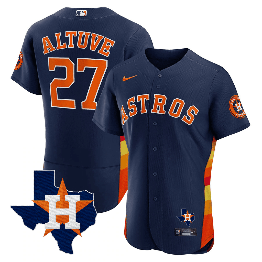 Men’s Houston Texas State Patch Jersey – Navy