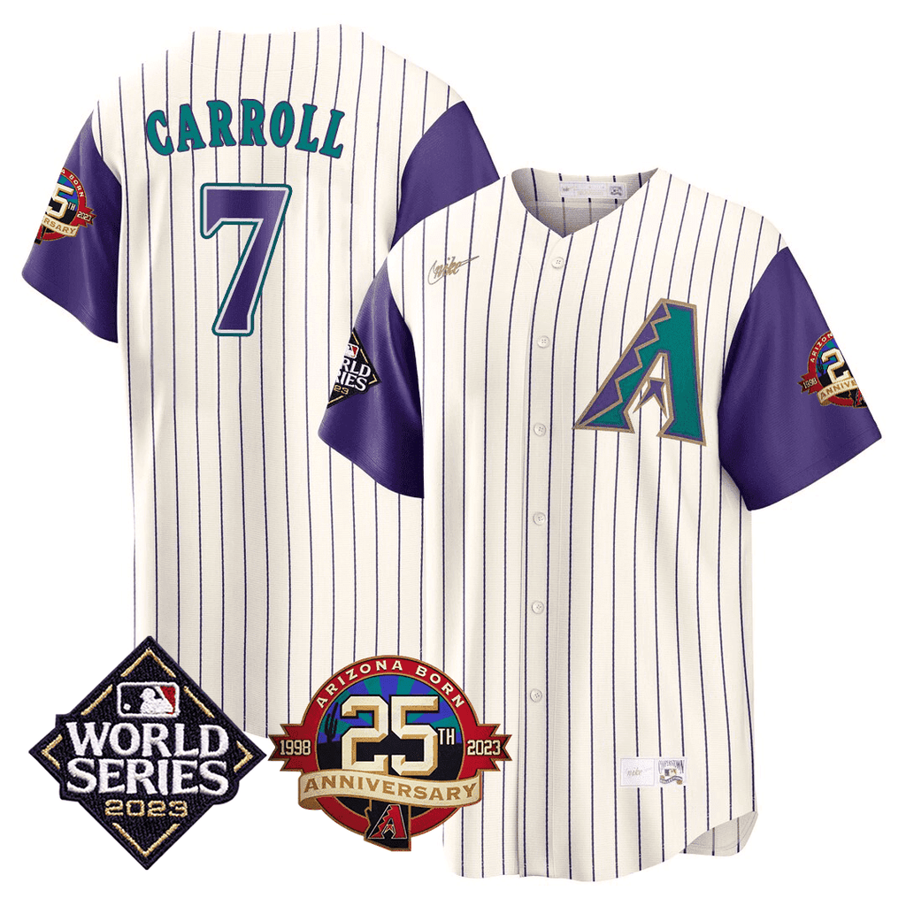 Men’s Arizona 2023 World Series Patch Throwback Jersey