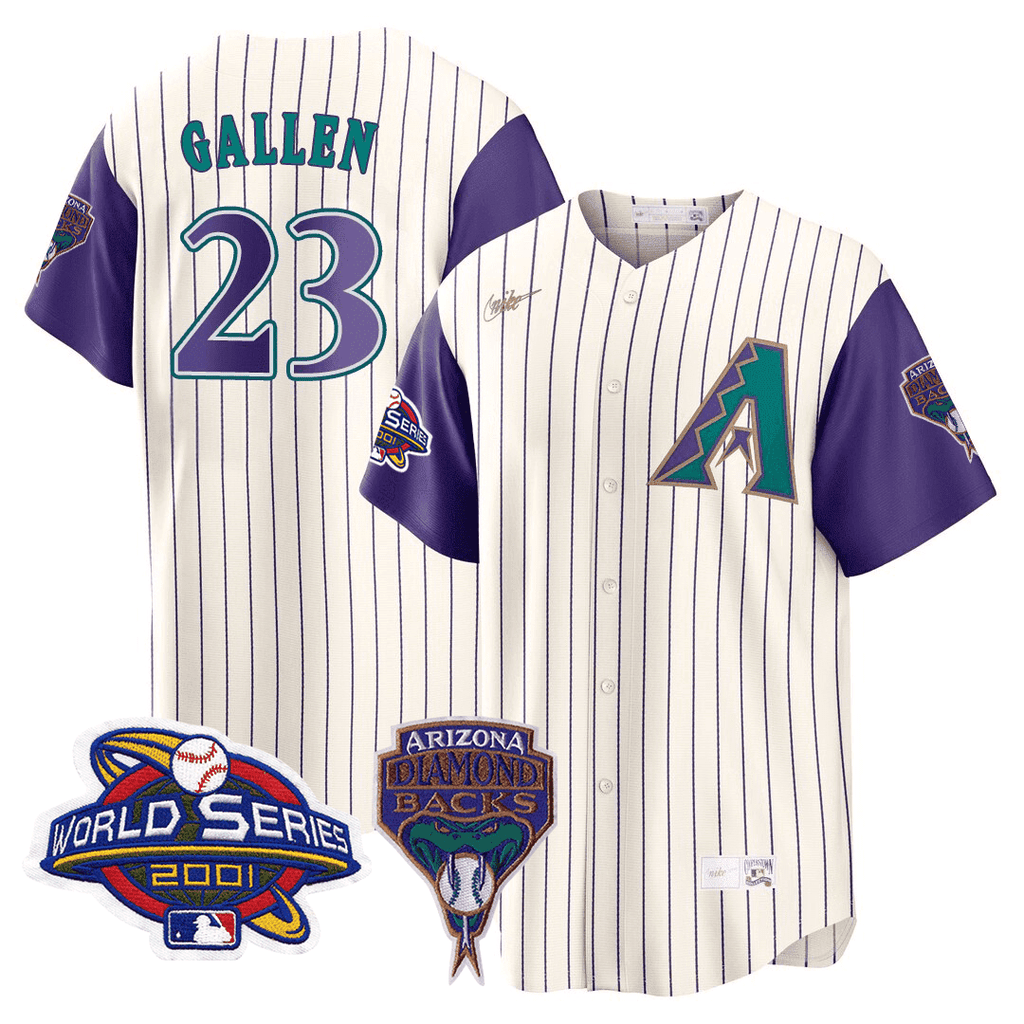 Men’s Arizona 2001 World Series Patch Throwback Jersey
