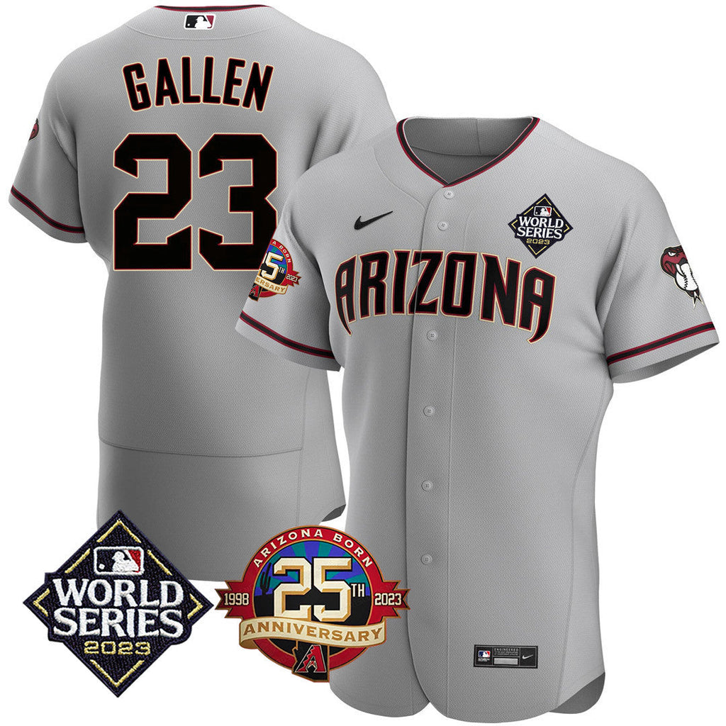 Men’s Arizona Jersey 2023 World Series & 25th Anniversary Patch Jersey