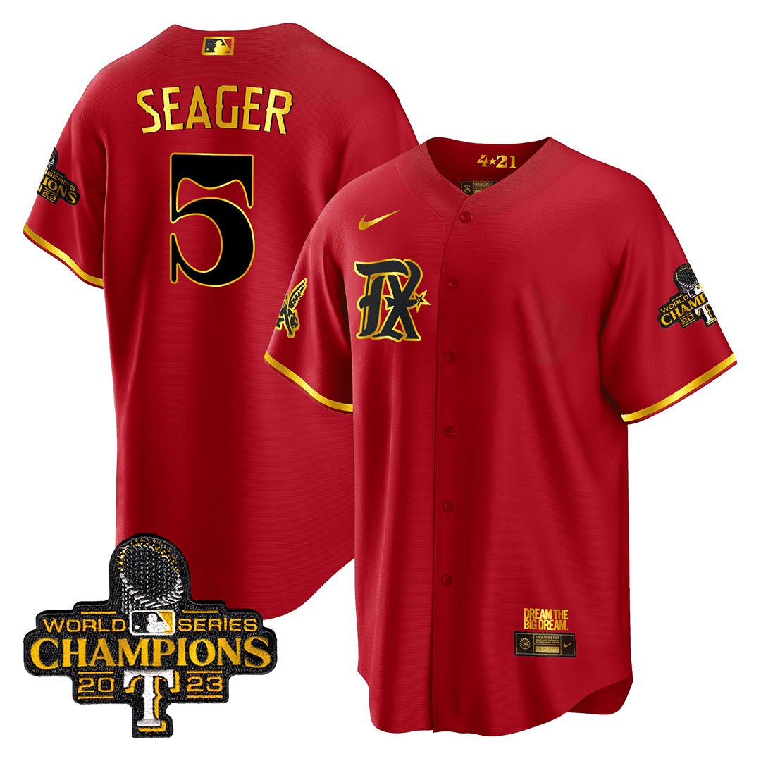 Men’s Texas 2023 World Series Champions City Connect Cool Gold Jersey V2