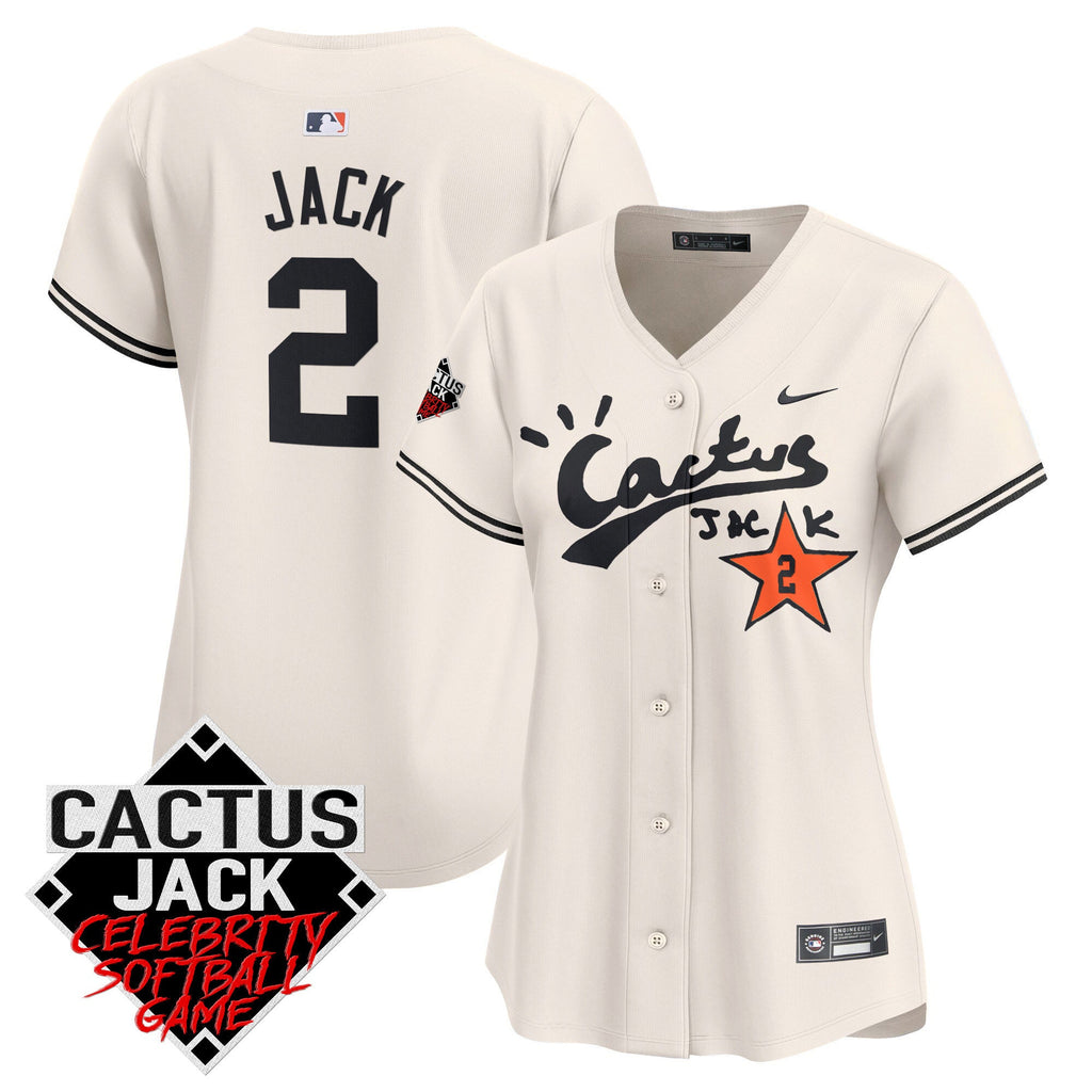 Women’s Cactus Jack Celebrity Softball Game Patch Vapor Premier Limited Jersey V2