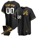 Atlanta The A Gold Cool Base Custom Jersey – Georgia Patch