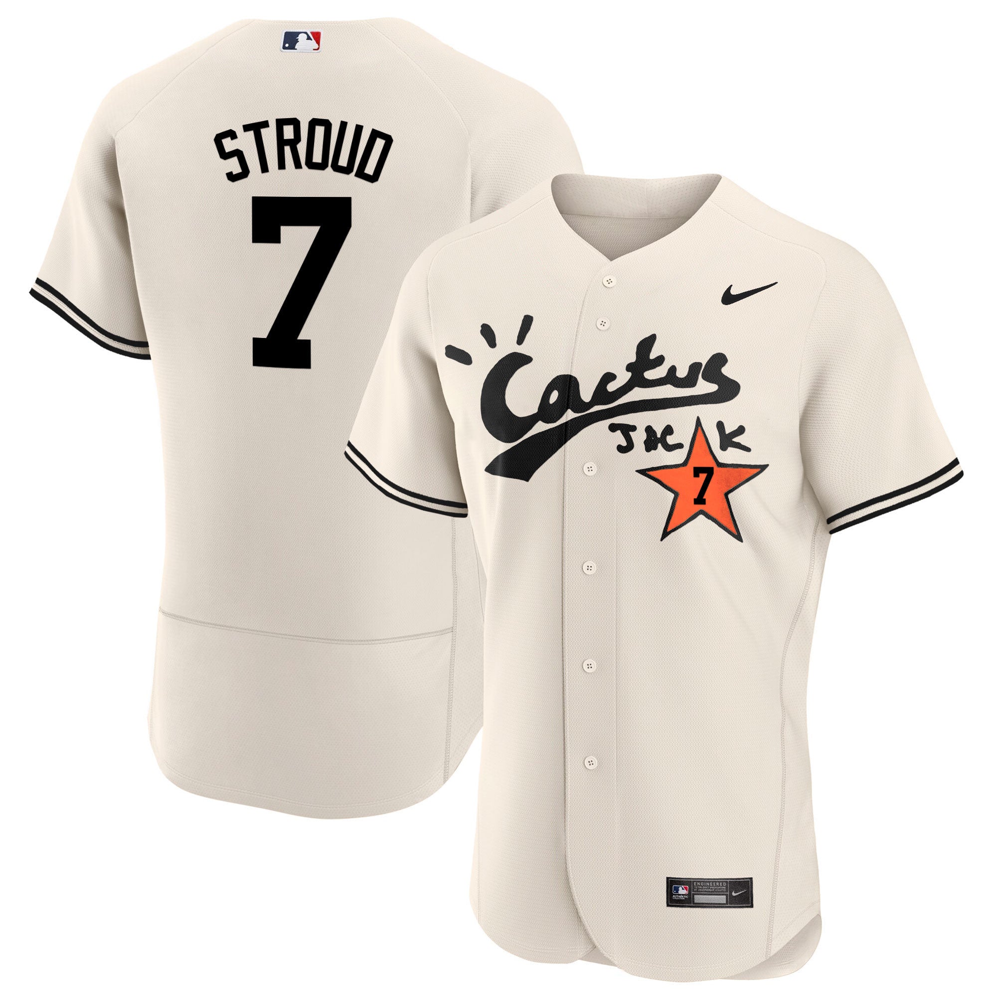 Men’s Houston Cactus Jack Flex Base Jersey V2 – Stitched