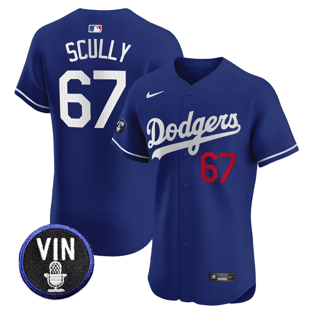 Men’s Vin Scully Patch Vapor Premier Elite Jersey