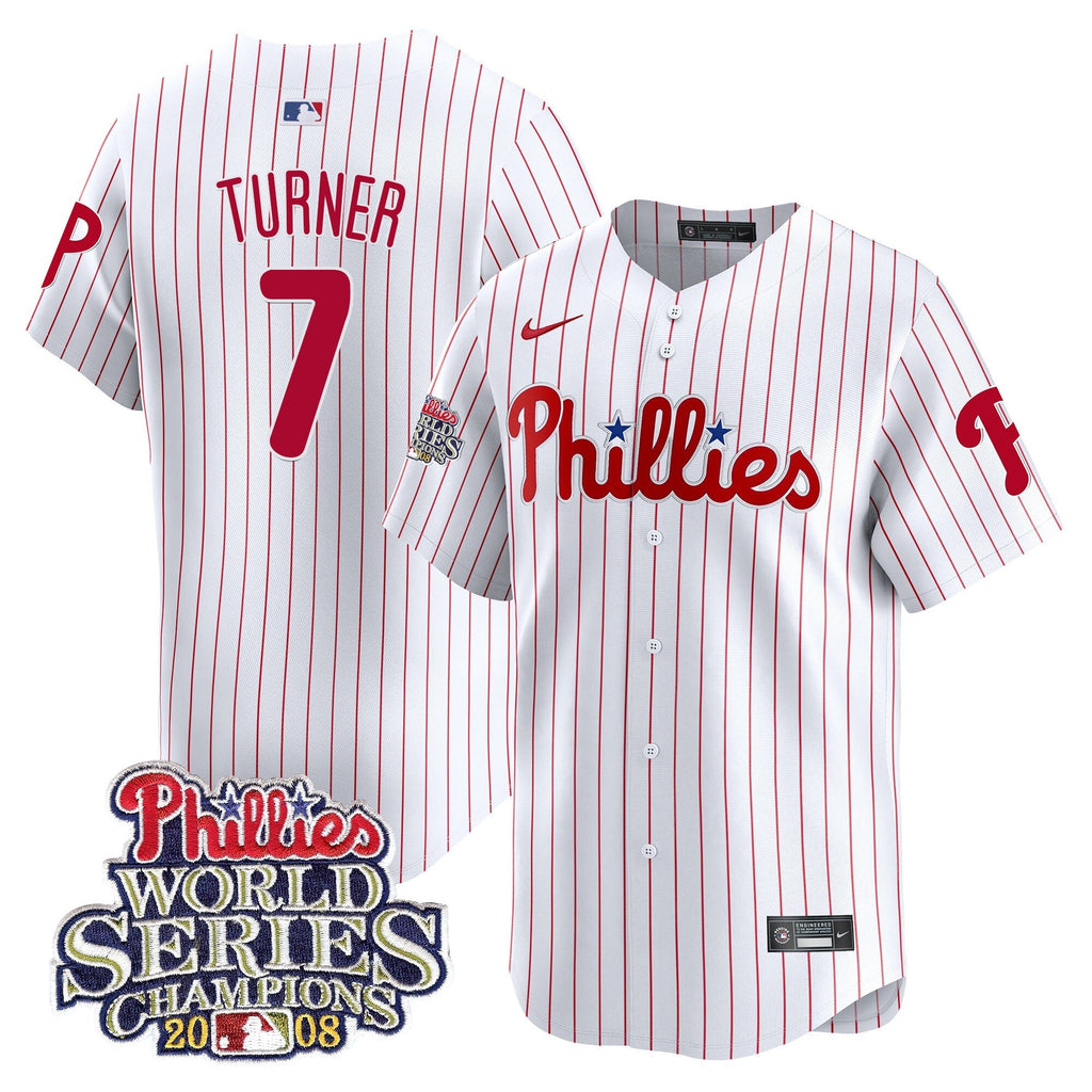 Men’s 2008 World Series Champions Patch Vapor Premier Limited Jersey