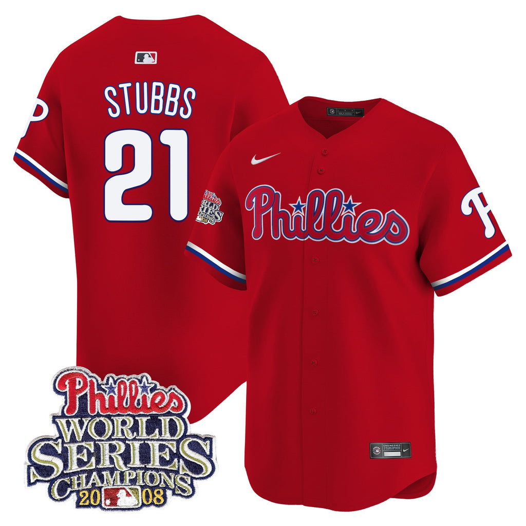 Men’s 2008 World Series Champions Patch Vapor Premier Limited Jersey