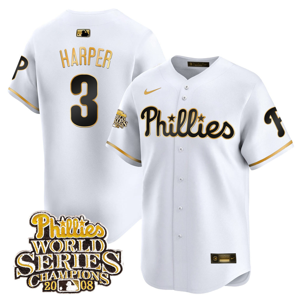 Men’s 2008 World Series Champions Patch Vapor Premier Limited Jersey