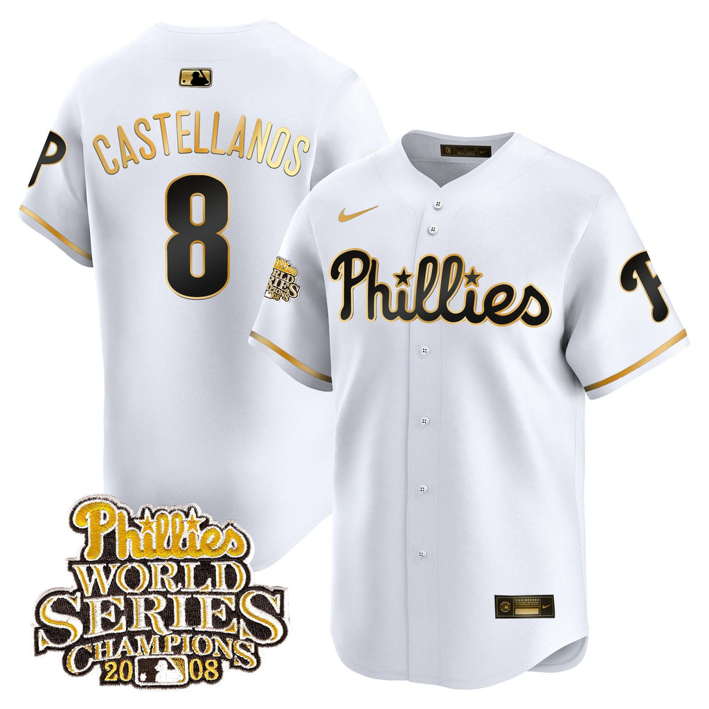 Men’s 2008 World Series Champions Patch Vapor Premier Limited Jersey