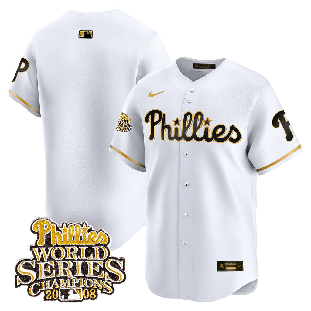 Men’s 2008 World Series Champions Patch Vapor Premier Limited Jersey