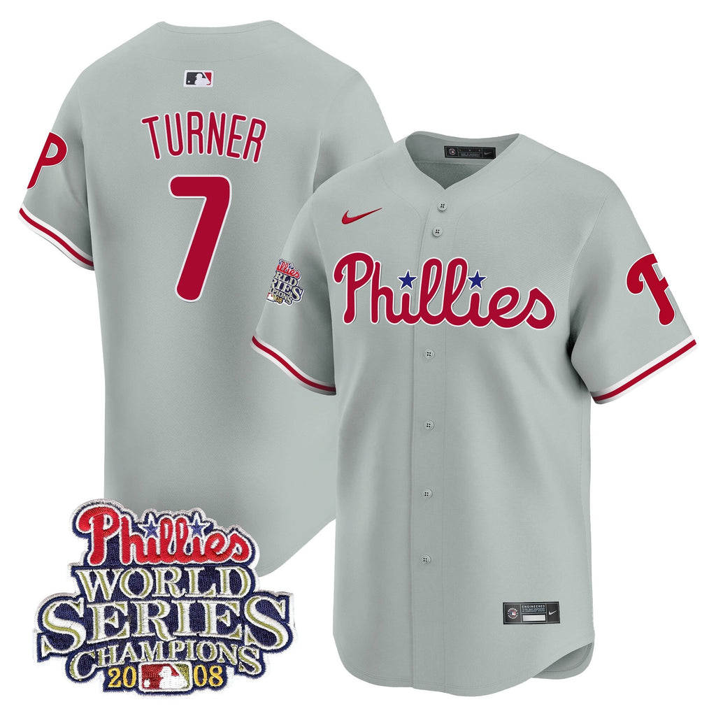 Men’s 2008 World Series Champions Patch Vapor Premier Limited Jersey
