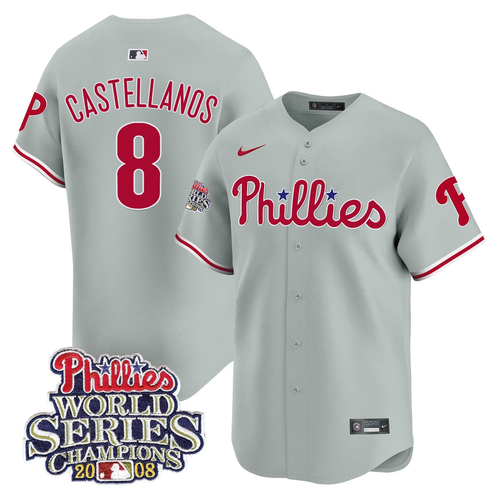 Men’s 2008 World Series Champions Patch Vapor Premier Limited Jersey