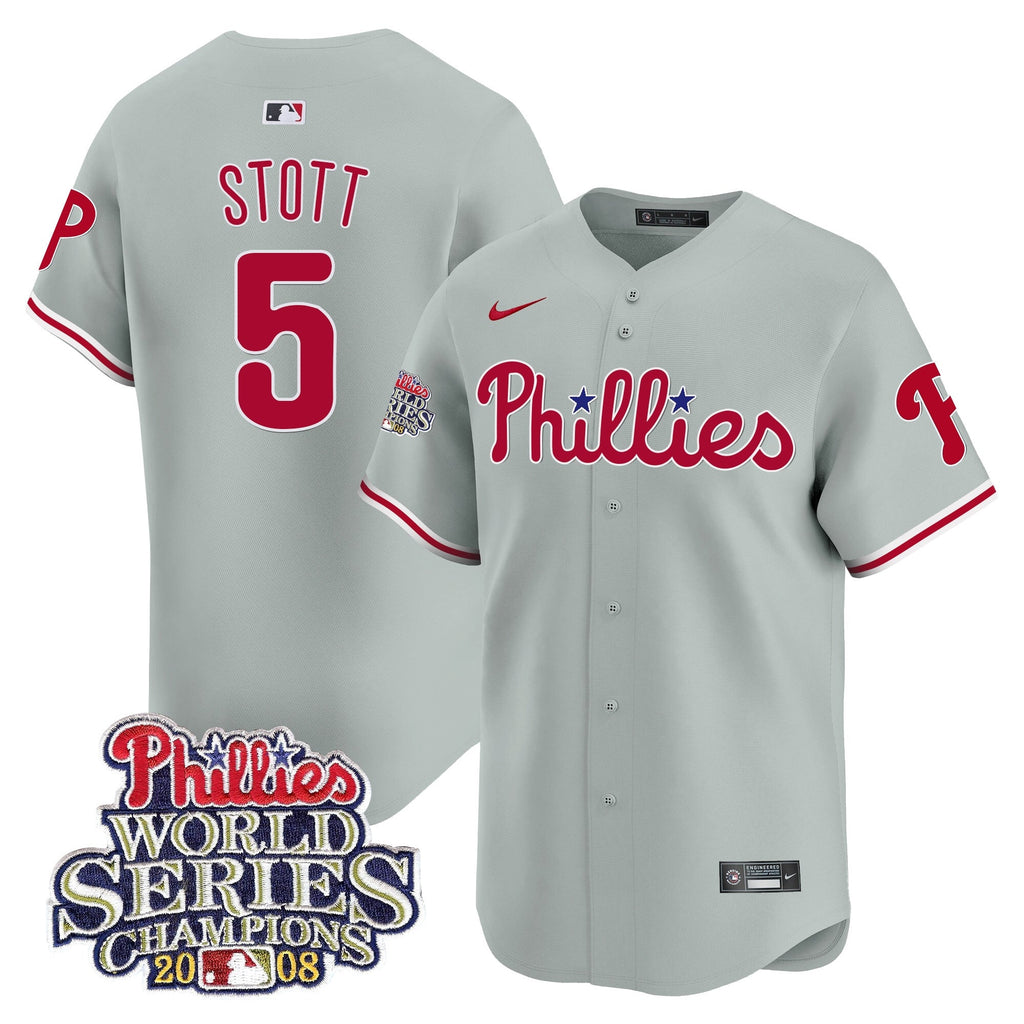 Men’s 2008 World Series Champions Patch Vapor Premier Limited Jersey
