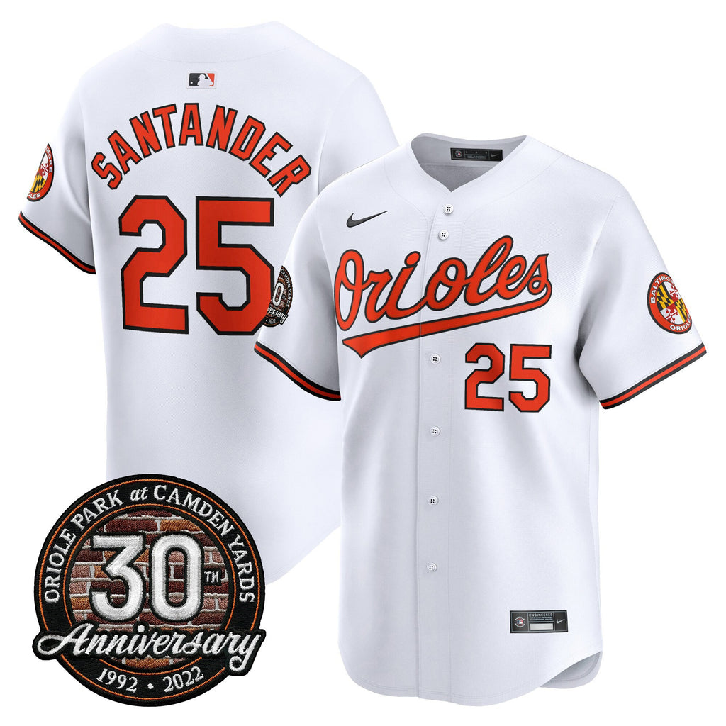 Men’s Camden Yards 30th Anniversary Patch Vapor Premier Limited Jersey