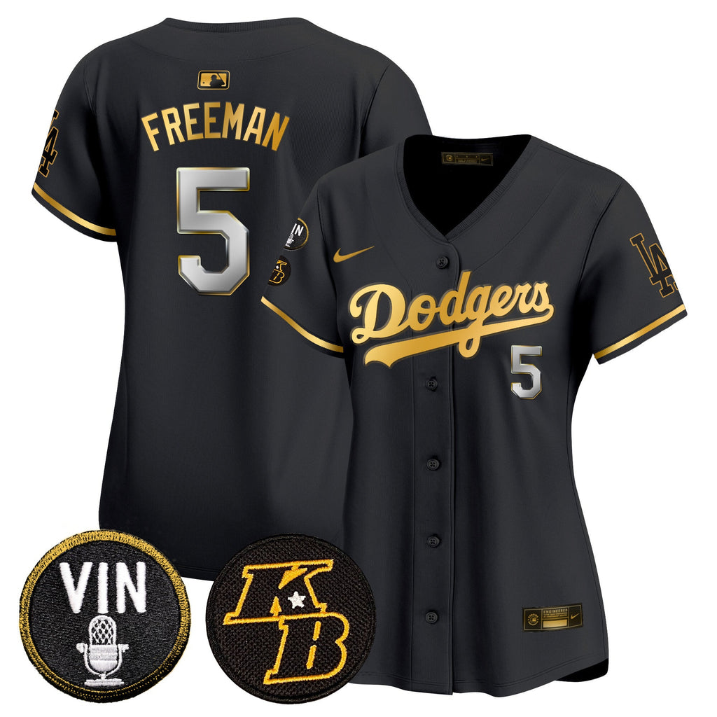Women’s Vin & Kobe Patch Gold Trim Vapor Premier Limited Jersey