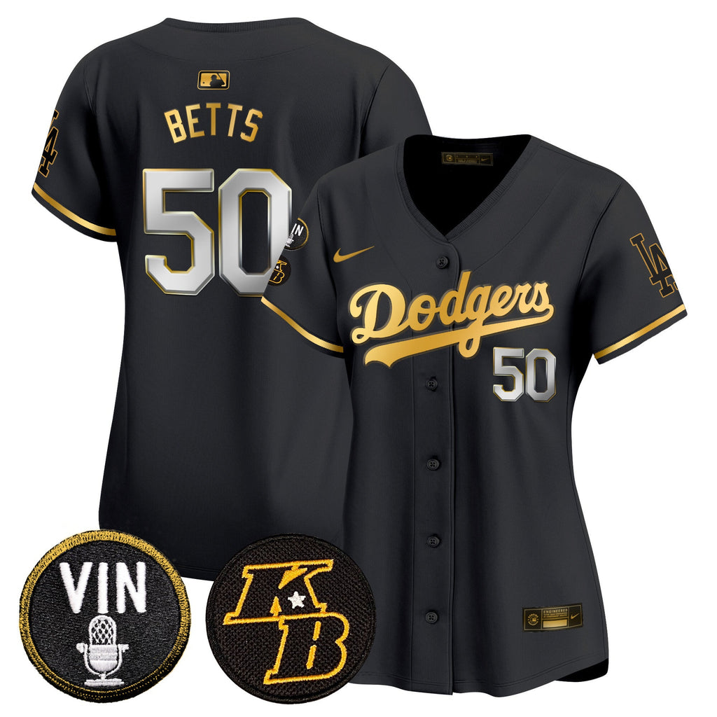 Women’s Vin & Kobe Patch Gold Trim Vapor Premier Limited Jersey