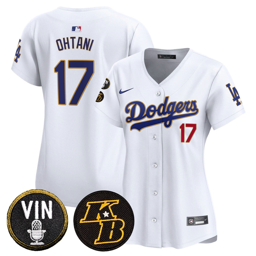 Women’s Vin & Kobe Patch Gold Trim Vapor Premier Limited Jersey