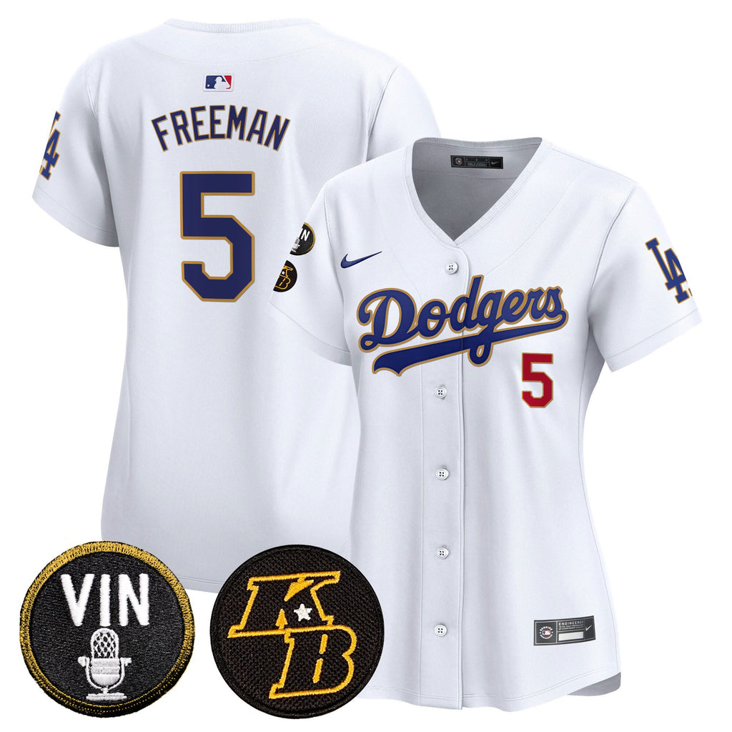 Women’s Vin & Kobe Patch Gold Trim Vapor Premier Limited Jersey
