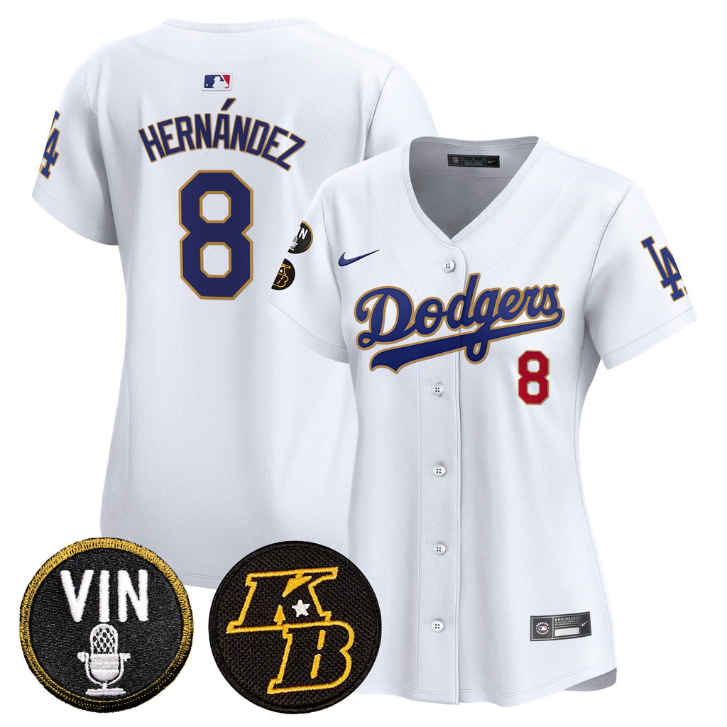 Women’s Vin & Kobe Patch Gold Trim Vapor Premier Limited Jersey