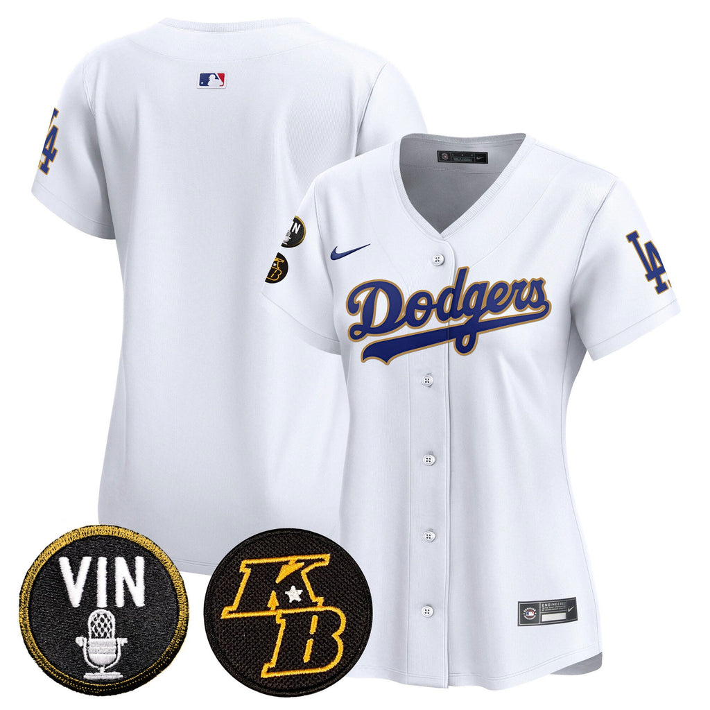 Women’s Vin & Kobe Patch Gold Trim Vapor Premier Limited Jersey