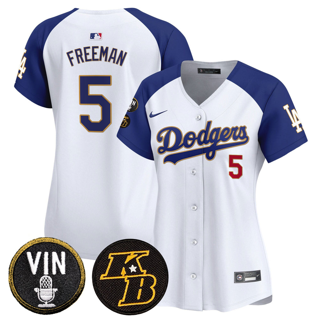 Women’s Vin & Kobe Patch Gold Trim Vapor Premier Limited Jersey
