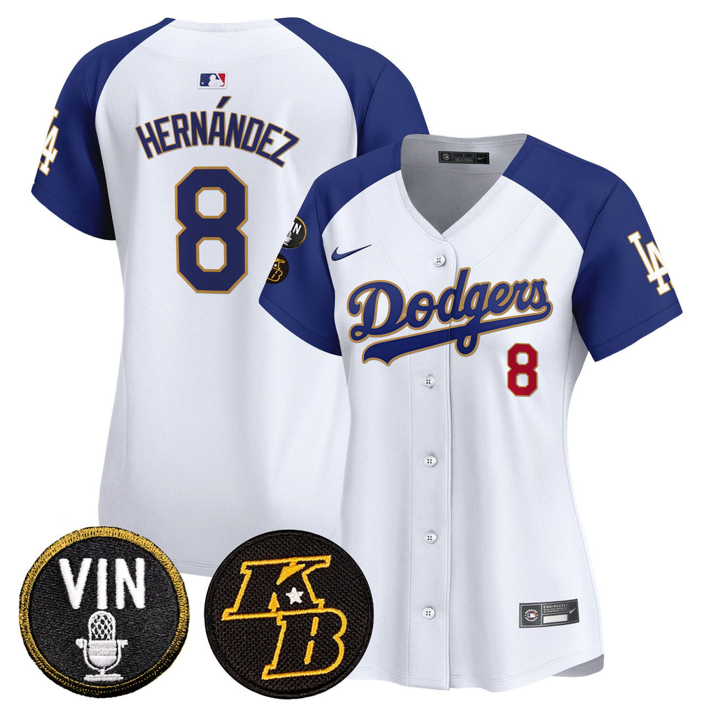 Women’s Vin & Kobe Patch Gold Trim Vapor Premier Limited Jersey
