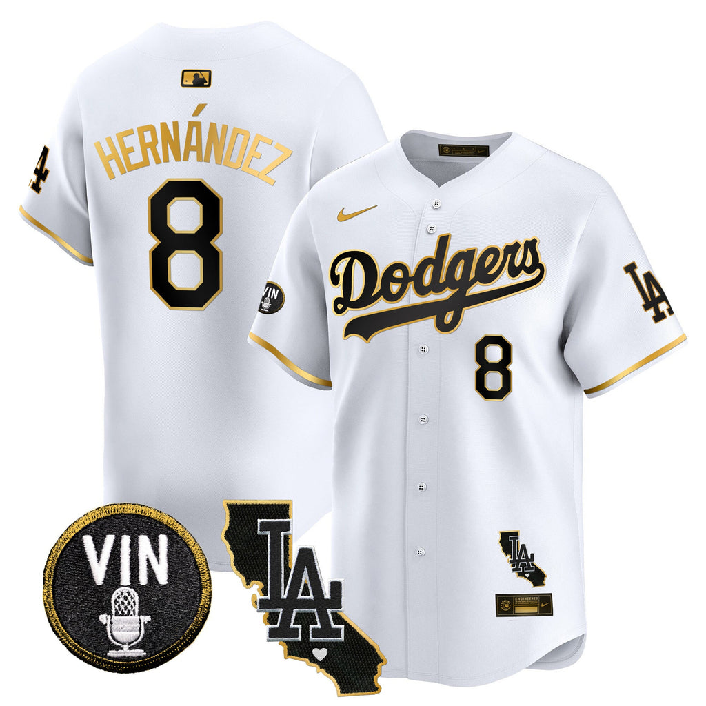 Men’s Vin & California Patch Gold Trim Vapor Premier Limited Jersey