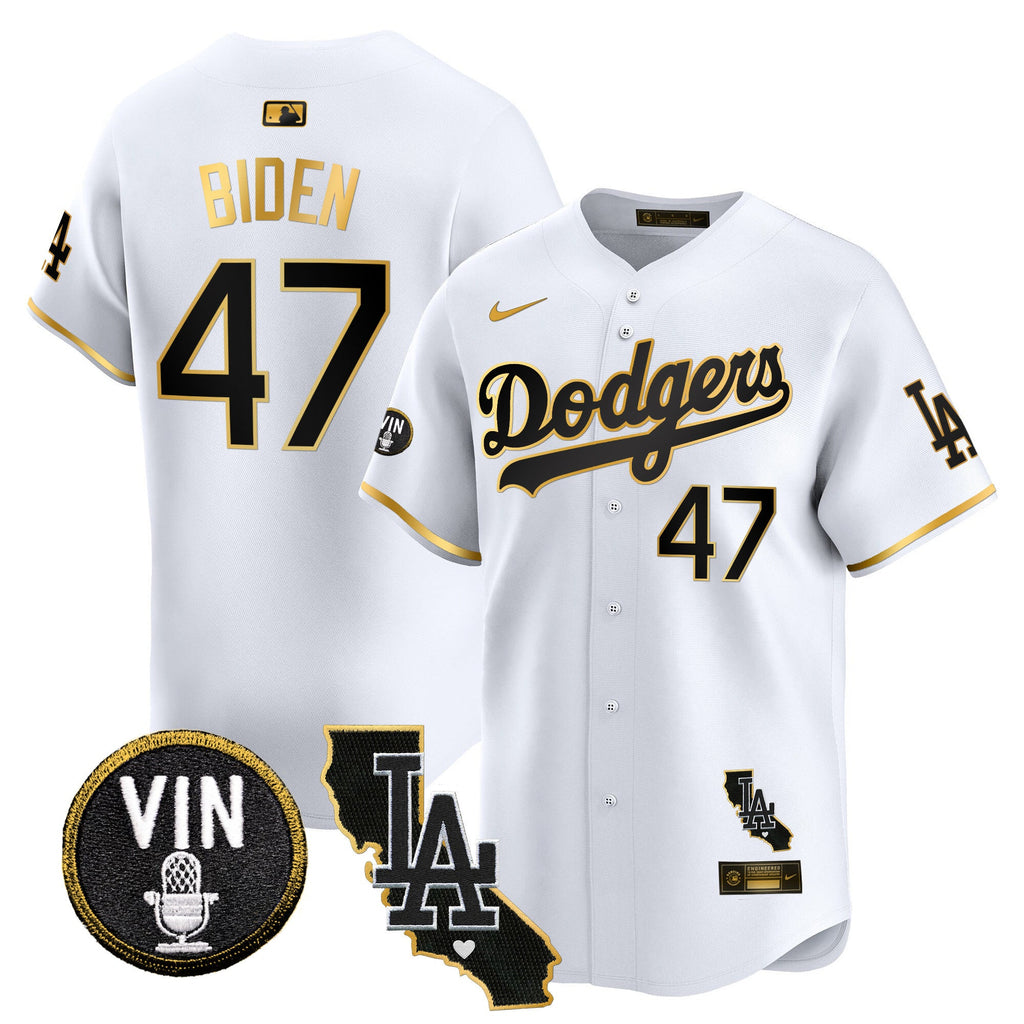 Men’s Vin & California Patch Gold Trim Vapor Premier Limited Jersey