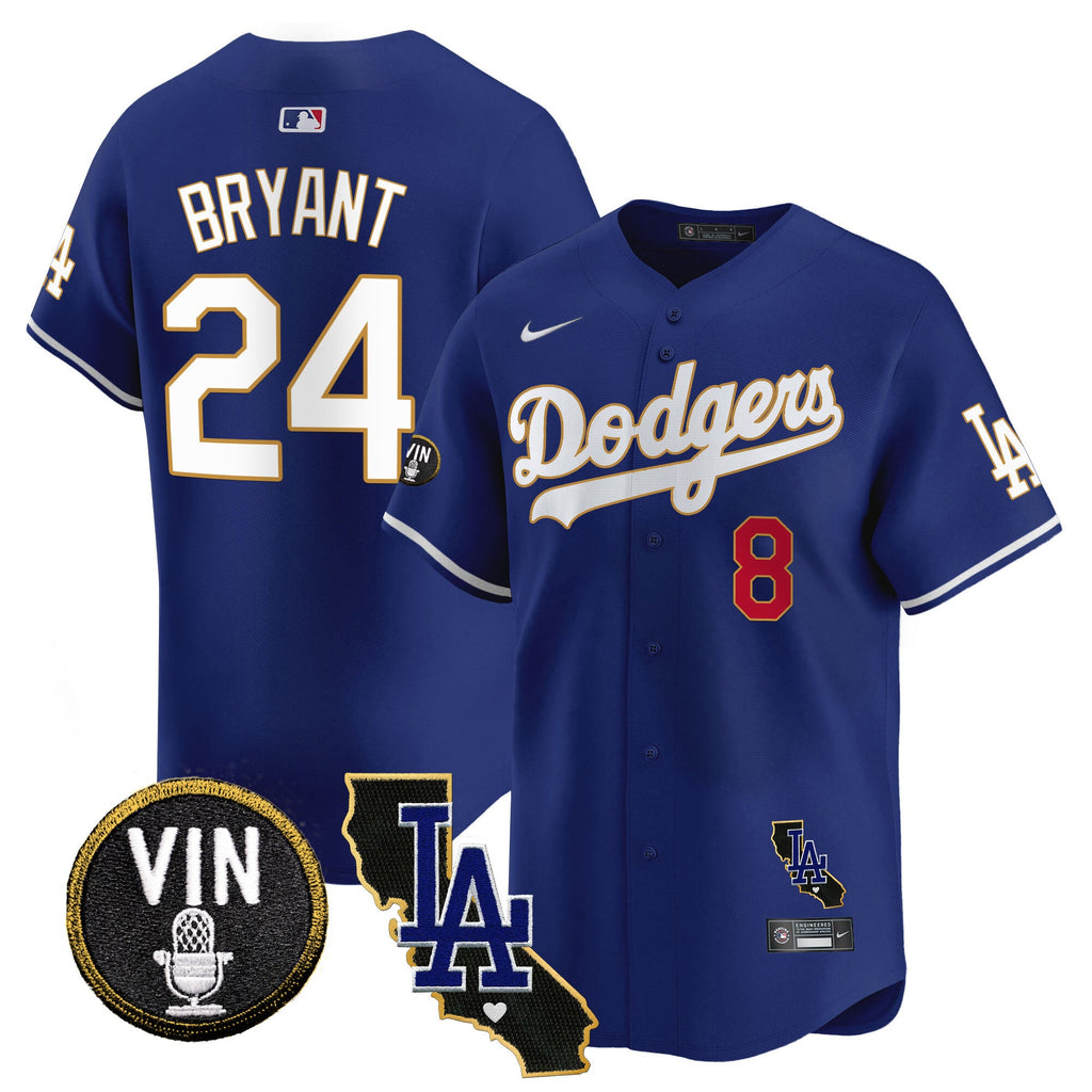 Men’s Vin & California Patch Gold Trim Vapor Premier Limited Jersey