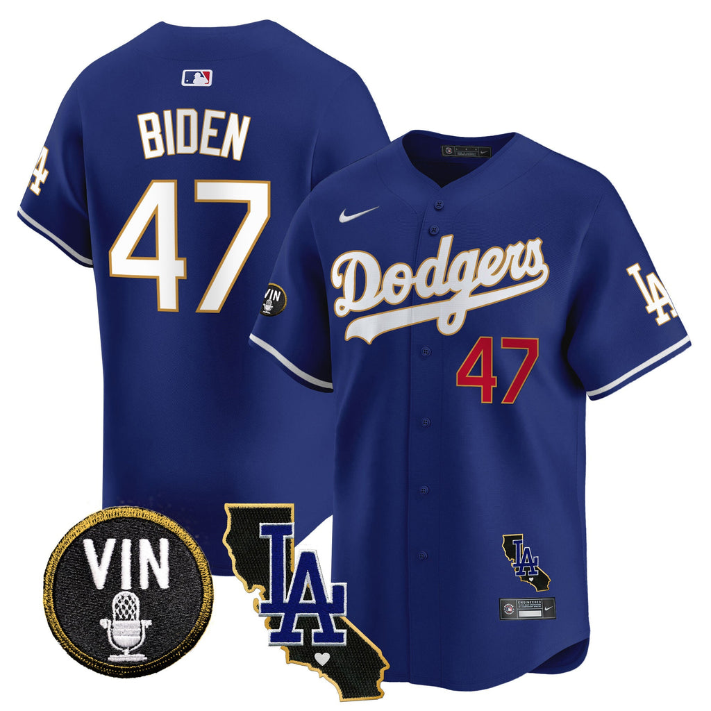 Men’s Vin & California Patch Gold Trim Vapor Premier Limited Jersey