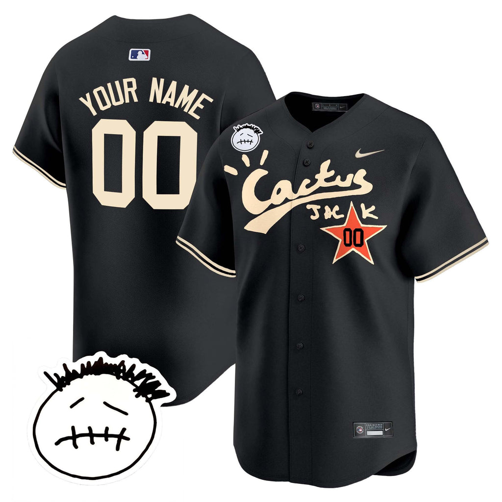 Houston Cactus Jack Patch Vapor Premier Limited Custom Jersey V5 – Stitched
