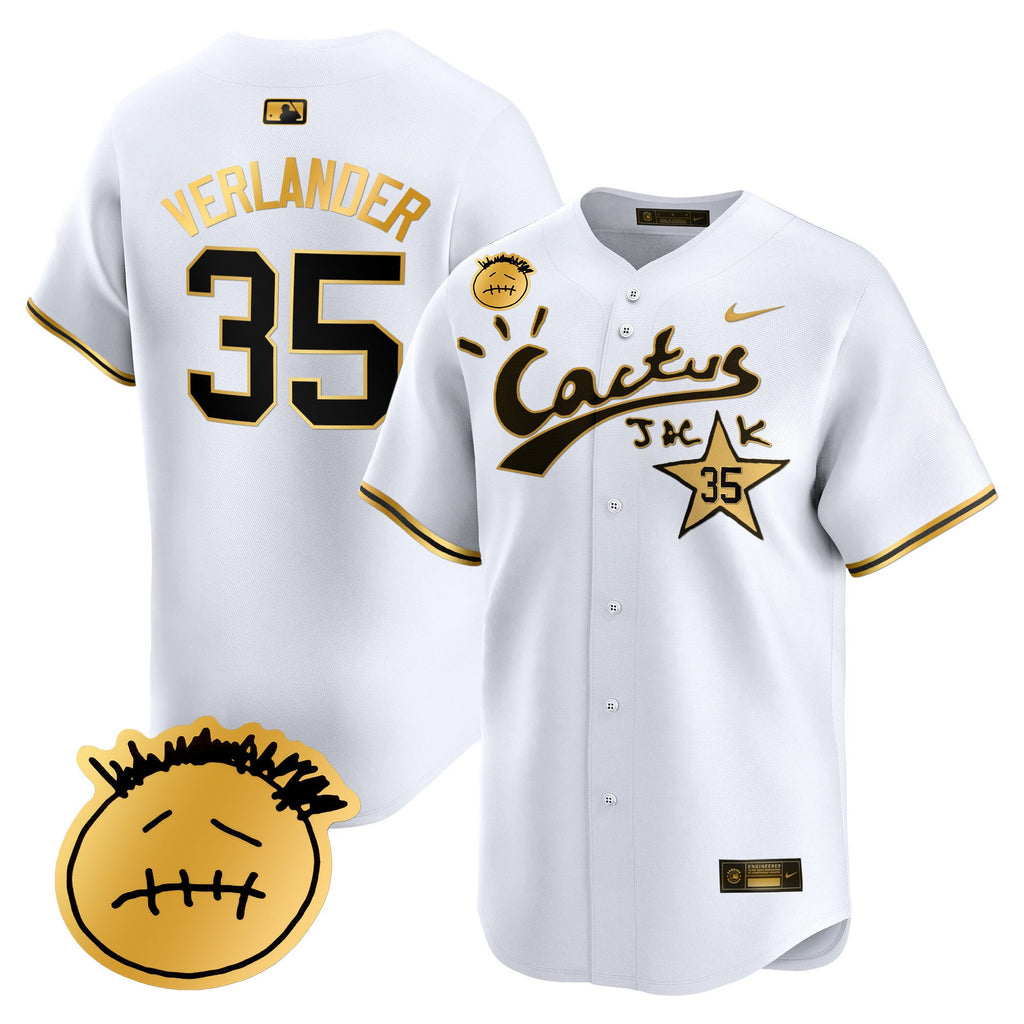 Men’s Houston Cactus Jack Patch Vapor Premier Limited Jersey V5 – Stitched