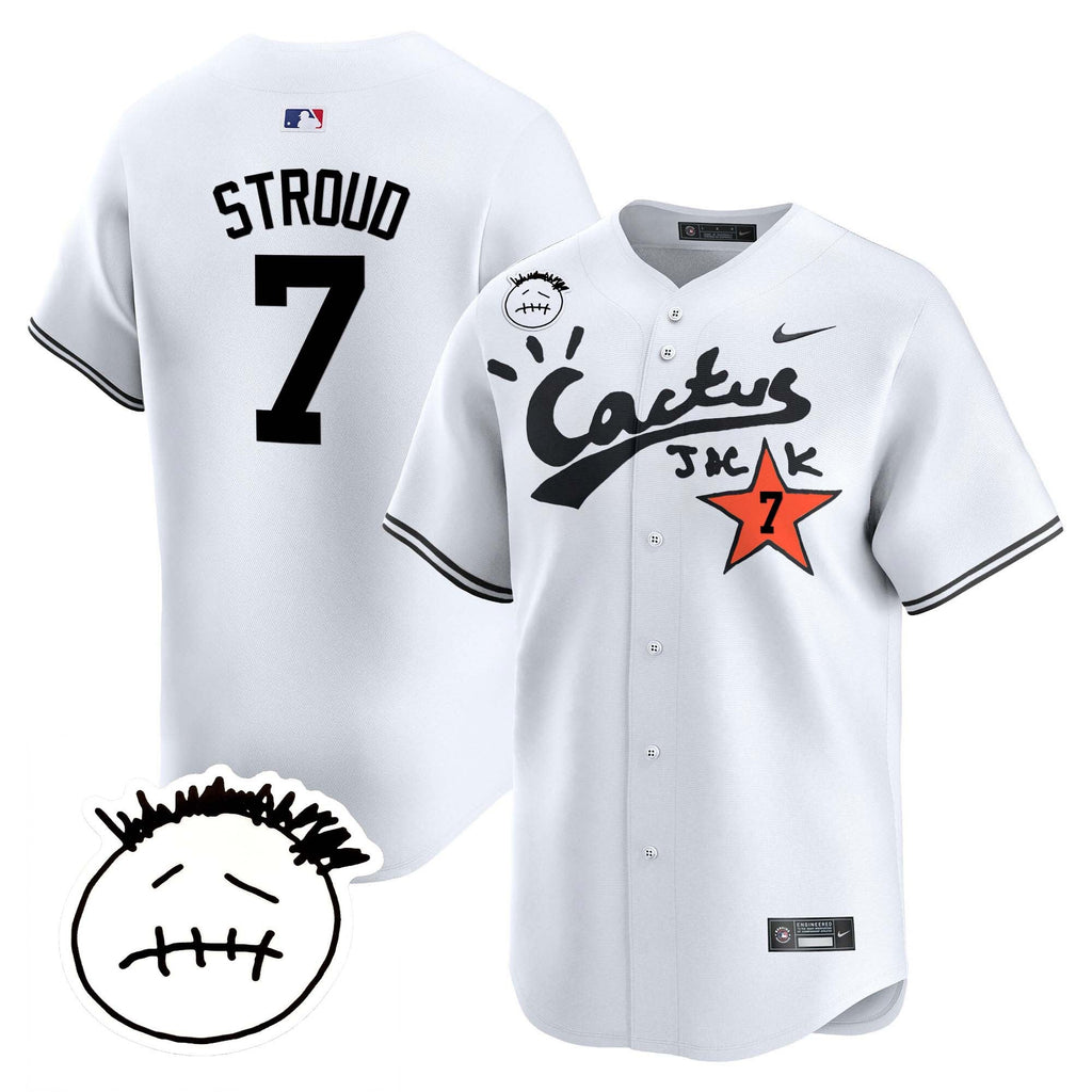 Men’s Houston Cactus Jack Patch Vapor Premier Limited Jersey V5 – Stitched