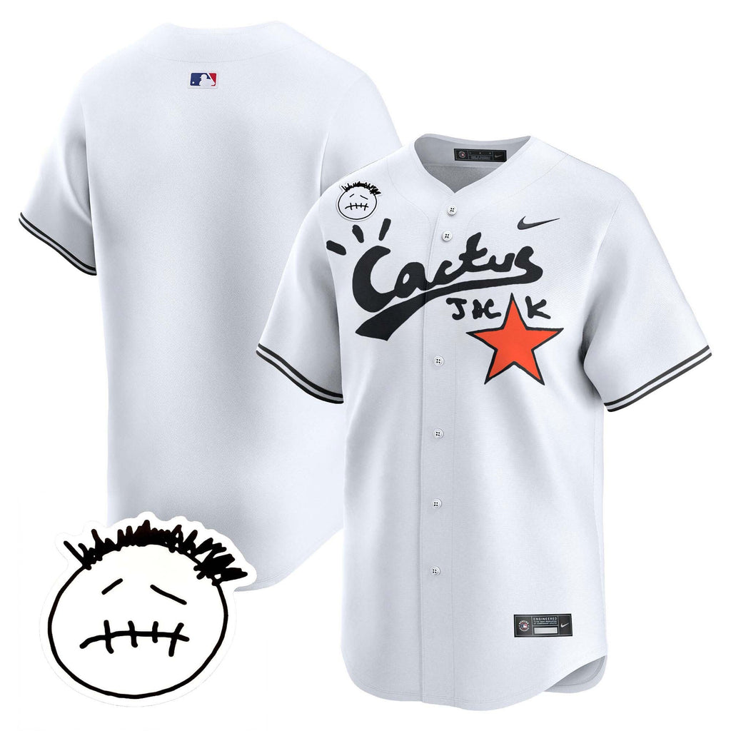 Men’s Houston Cactus Jack Patch Vapor Premier Limited Jersey V5 – Stitched