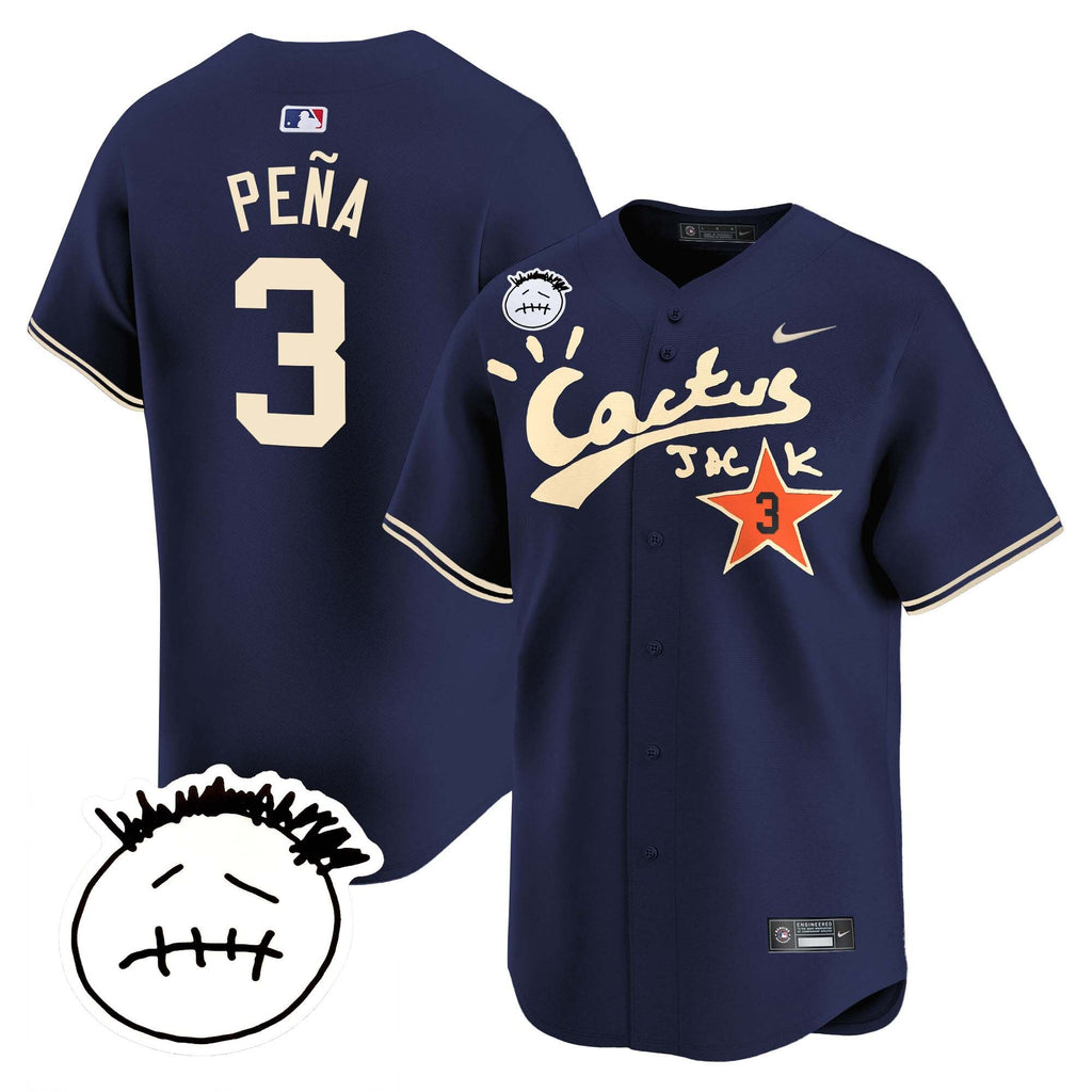 Men’s Houston Cactus Jack Patch Vapor Premier Limited Jersey V5 – Stitched