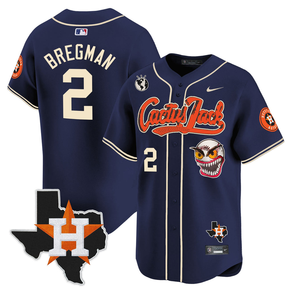 Men’s Houston Cactus Jack Patch Vapor Premier Limited Jersey V6 – Stitched