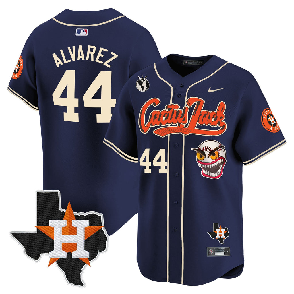 Men’s Houston Cactus Jack Patch Vapor Premier Limited Jersey V6 – Stitched