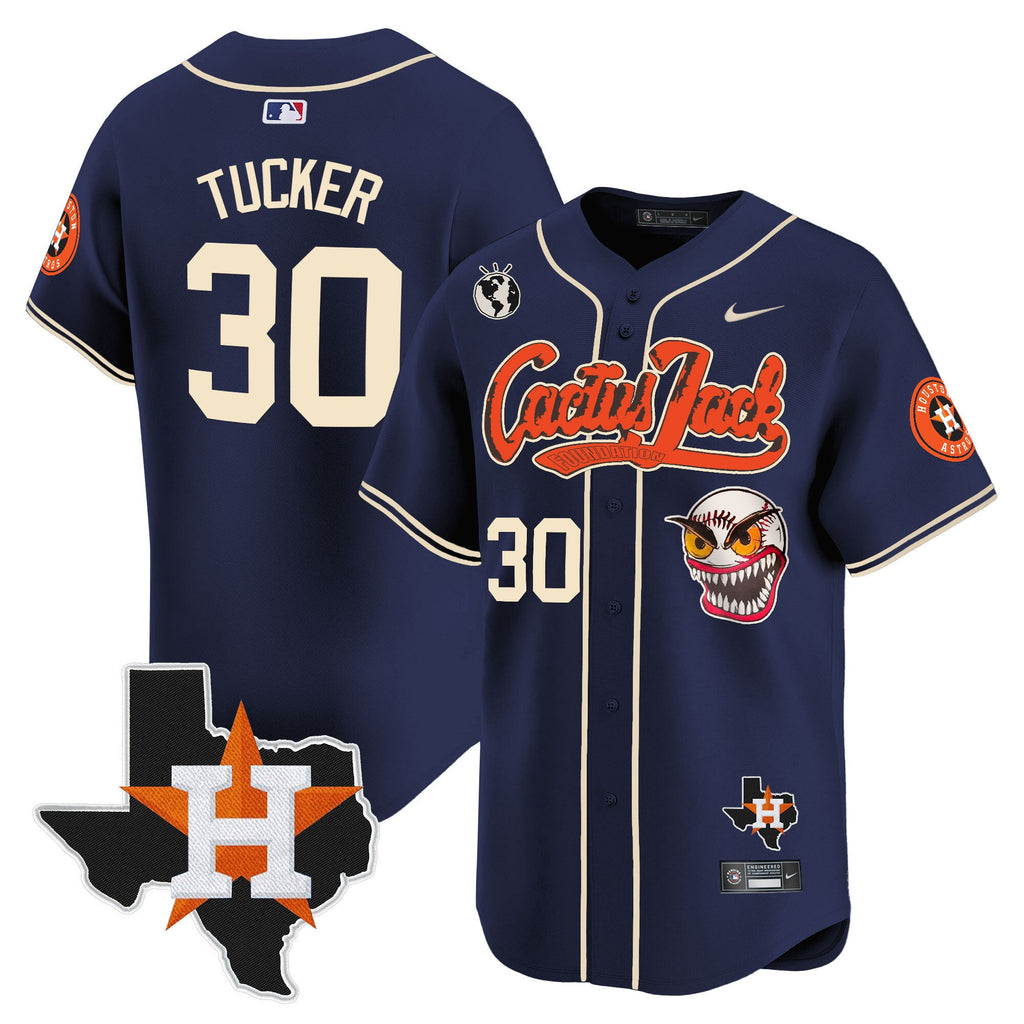 Men’s Houston Cactus Jack Patch Vapor Premier Limited Jersey V6 – Stitched