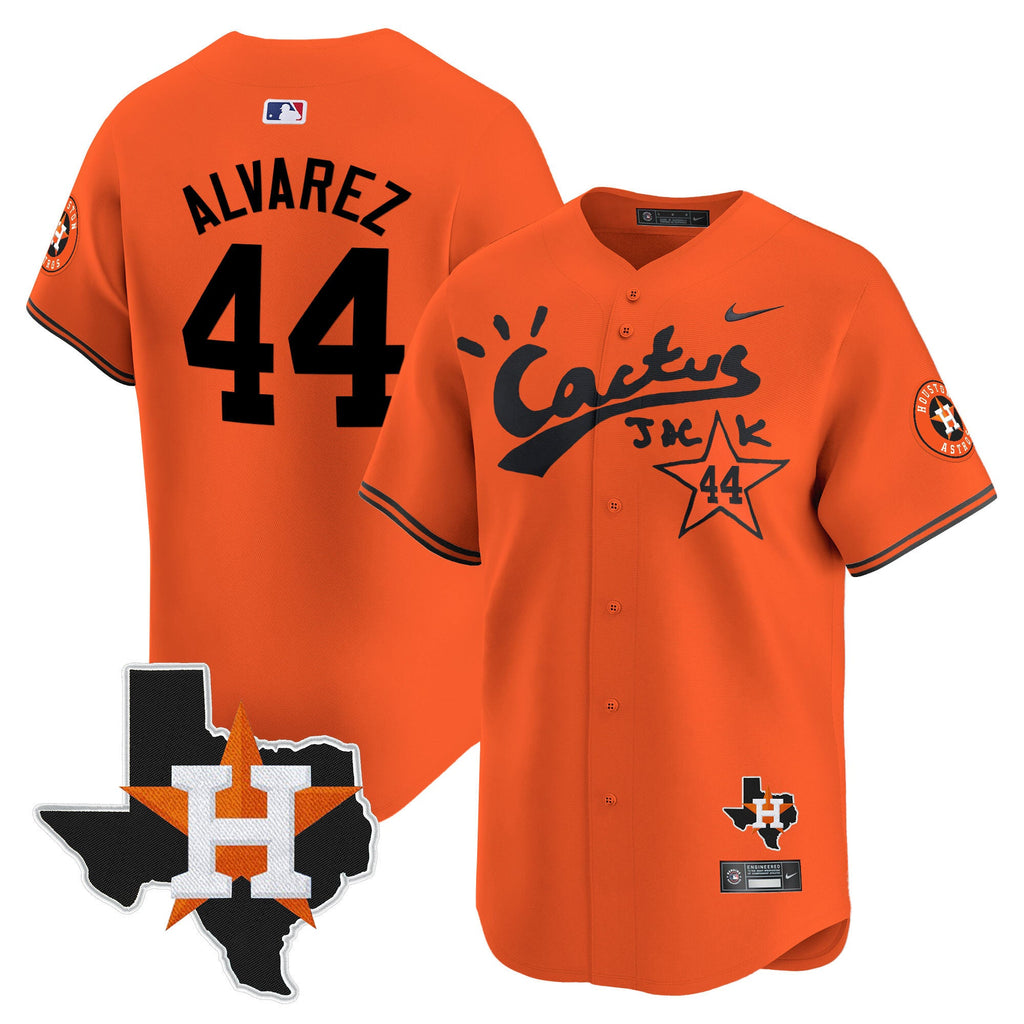 Men’s Houston Cactus Jack Patch Vapor Premier Limited Jersey V7