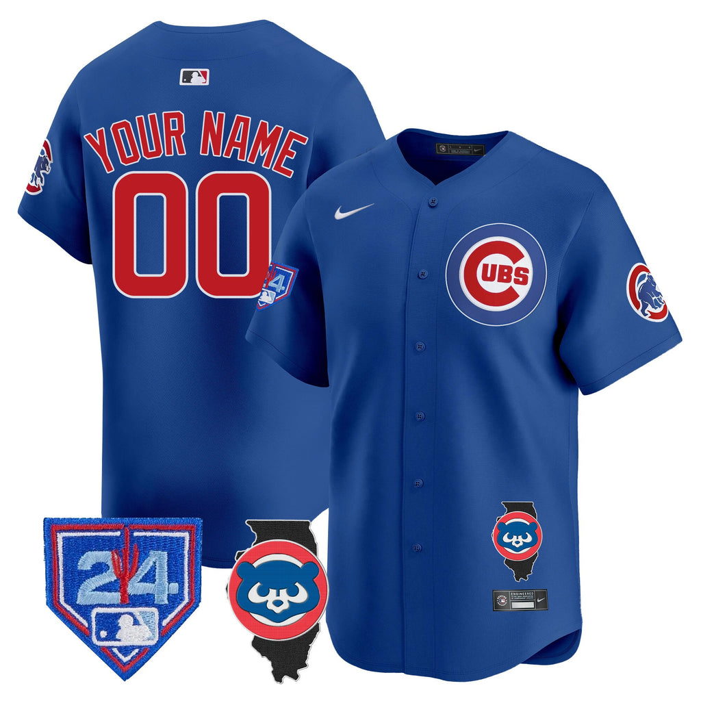 Chicago Spring Training & Illinois Patch Vapor Premier Limited Custom Jersey
